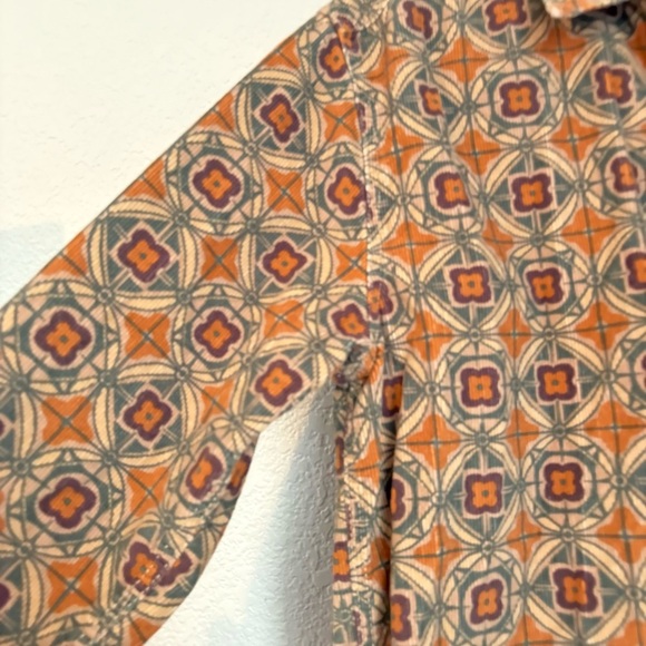 Urban Outfitters 80s Print Casual Button Down Long Sleeve Boho Mens - Picture 7 of 12